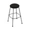 Holland Bar Stool Co 25" Stationary Counter Stool, Black Wrinkle, Canter Espresso Seat 303025BW003 - alternate 1